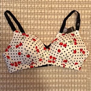 Torrid Cherry and Wirefree Polka Dot Push Up Bra
